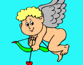 Dibujo Cupido pintado por BASURTO