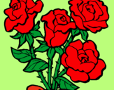 Dibujo Ramo de rosas pintado por macarena19