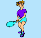 Dibujo Chica tenista pintado por najat