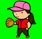 Dibujo Jugadora de béisbol pintado por juanmartin6