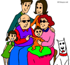 Dibujo Familia pintado por epson