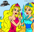 Dibujo Barbie se despiede de la reina sirena pintado por marilu123