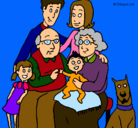 Dibujo Familia pintado por genaro
