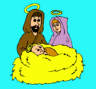 Dibujo Natividad pintado por izaro