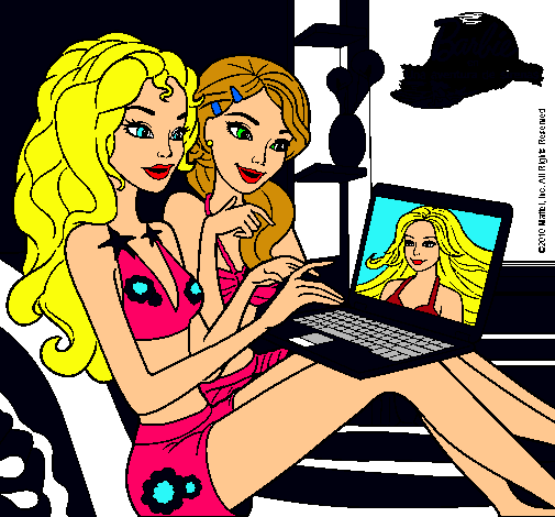 Barbie chateando