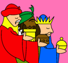 Dibujo Los Reyes Magos 3 pintado por fiestas