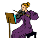 Dibujo Dama violinista pintado por alondrex