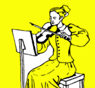 Dibujo Dama violinista pintado por fras