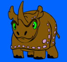 Dibujo Rinoceronte pintado por onegato