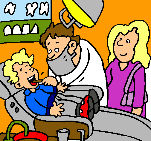 Niño en el dentista