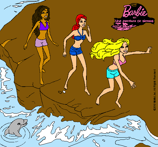 Barbie y sus amigas en la playa