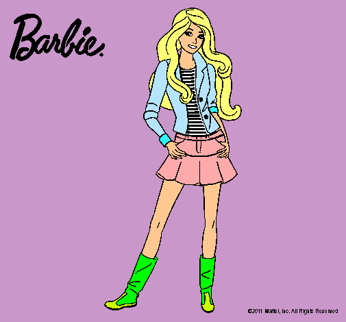 Dibujo Barbie juvenil pintado por antonellan