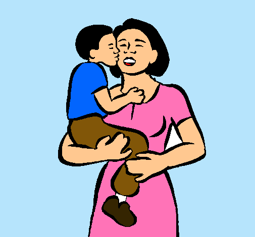 Dibujo Beso maternal pintado por luisgael26