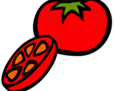 Dibujo Tomate pintado por plata