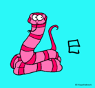 Dibujo Serpiente pintado por fanity