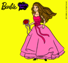 Dibujo Barbie vestida de novia pintado por valuu