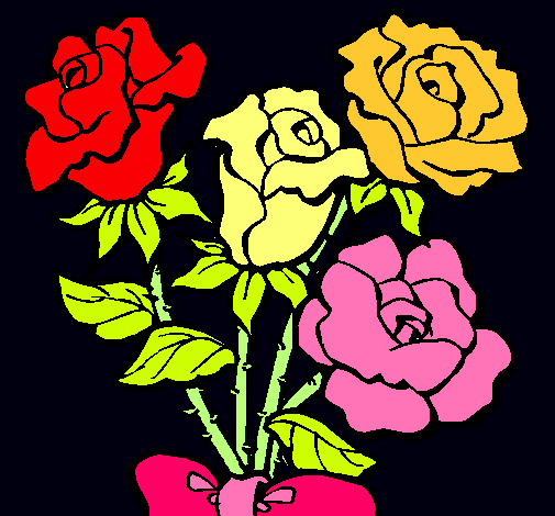 Dibujo Ramo de rosas pintado por noe_2011