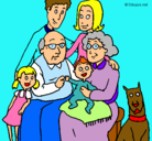 Dibujo Familia pintado por monida