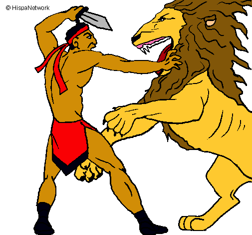 Gladiador contra león