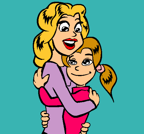 Dibujo Madre e hija abrazadas pintado por Rapunzel
