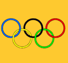 Dibujo Anillas de los juegos olimpícos pintado por laui