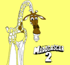 Dibujo Madagascar 2 Melman pintado por oli1