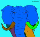 Dibujo Elefante africano pintado por Lolo130306
