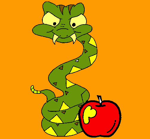 Serpiente y manzana