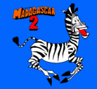 Dibujo Madagascar 2 Marty pintado por CURLI