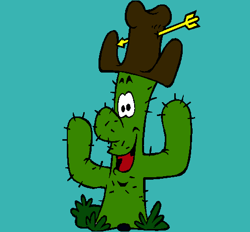 Cactus con sombrero