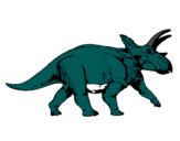 Dibujo Triceratops pintado por Ricardino