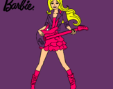 Dibujo Barbie guitarrista pintado por sonia222