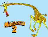 Dibujo Madagascar 2 Melman 2 pintado por leo4