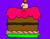 Dibujo Pastel de cumpleaños pintado por mariguapa