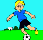 Dibujo Jugar a fútbol pintado por hfyg