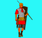 Dibujo Soldado romano pintado por sala