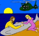 Dibujo Rescate ballena pintado por maarle