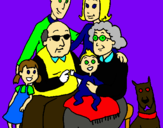 Dibujo Familia pintado por sarus