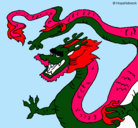 Dibujo Dragón chino pintado por irenenavasma