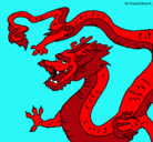 Dibujo Dragón chino pintado por golatis