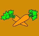 Dibujo zanahorias pintado por daivd