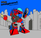 Dibujo Imaginext 4 pintado por PIUI