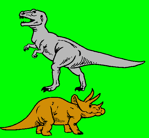 Triceratops y tiranosaurios rex