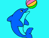 Dibujo Delfín jugando con una pelota pintado por Fercus