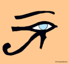 Dibujo Ojo Horus pintado por reyuocah 