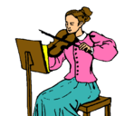 Dibujo Dama violinista pintado por chicalinda2012