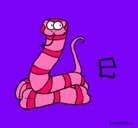 Dibujo Serpiente pintado por pachola