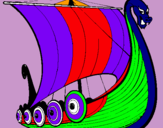 Dibujo Barco vikingo pintado por FEROMARIANA
