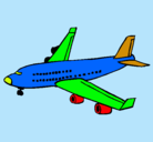 Dibujo Avión de pasajeros pintado por bion