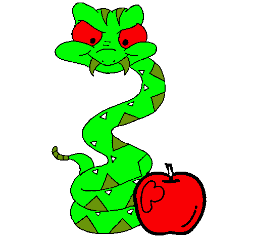 Serpiente y manzana